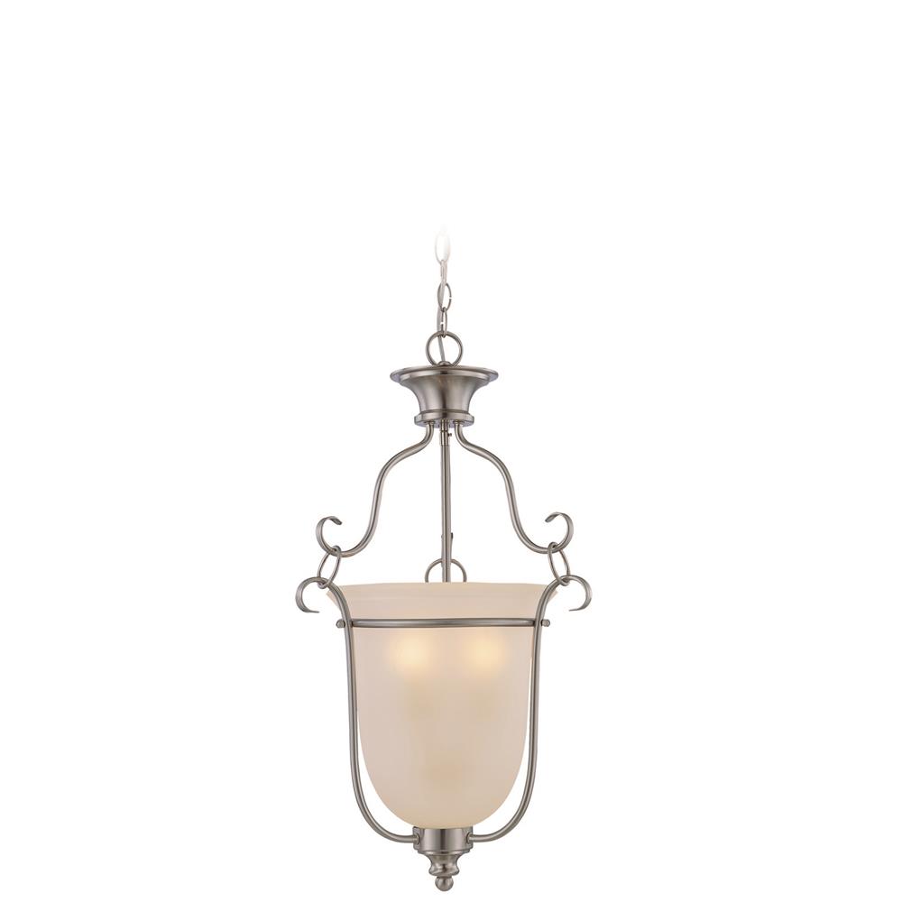 Craftmade 26343-SN Linden Lane 3 Light Foyer in Satin Nickel with Frosted Glass